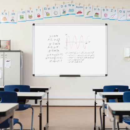 VIZ-PRO Magnetic Dry Erase Board, 24 X 18 Inches, Silver Aluminium Frame