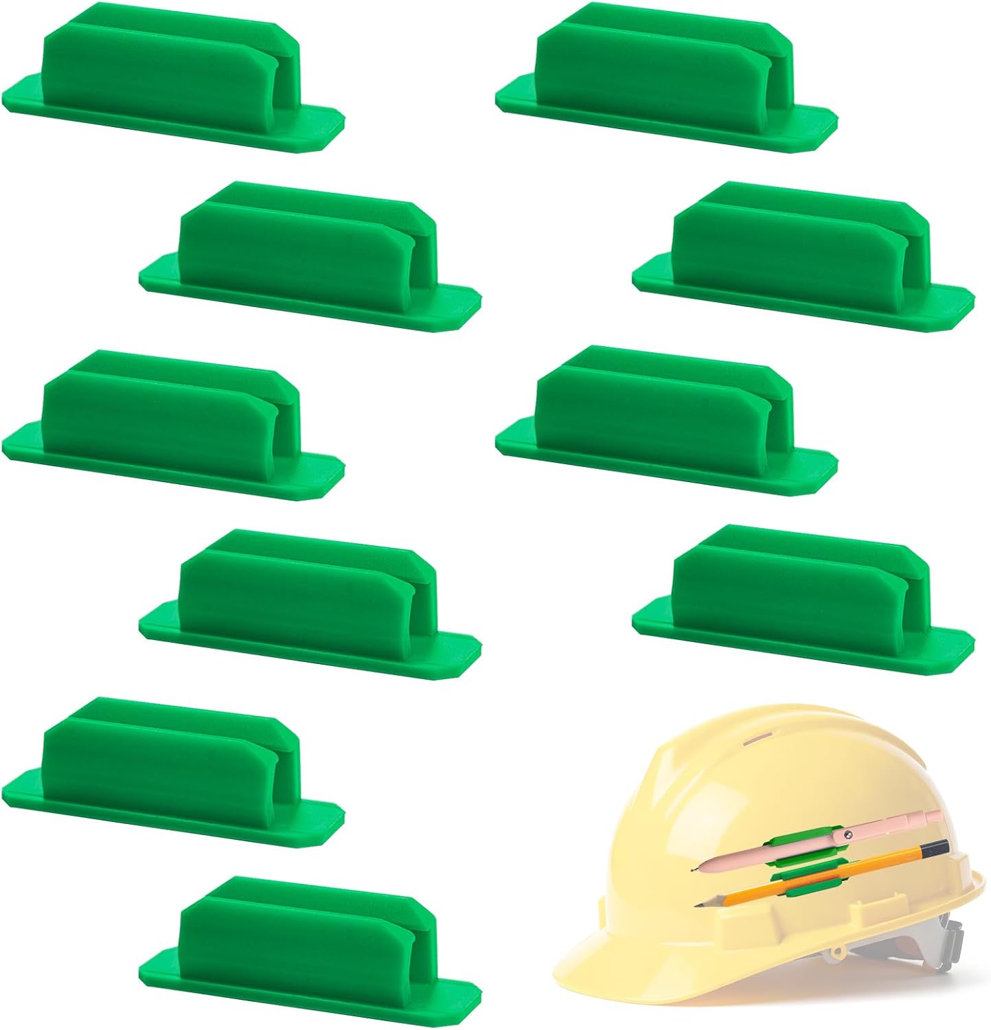 10 Pcs Silicone Pen Holder for Wall,Adhesive Pencil Holder for Clipboard Student Desk Classroom (5-colors)