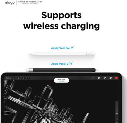 elago Compatible with Apple Pencil Pro Case & Apple Pencil 2nd Generation Case, Compatible with Magnetic Charging, Double Tap, Squeeze, Haptic (Must Read Installation Instructions) [Lovely Pink]