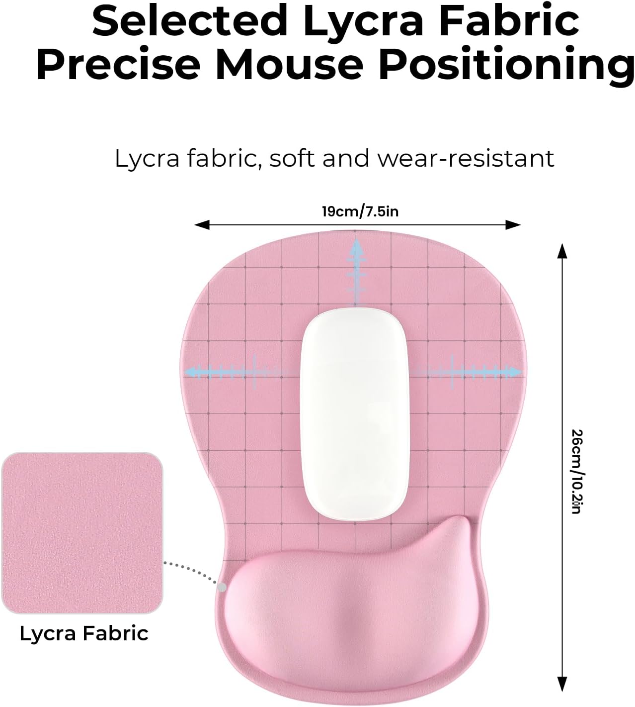 EooCoo Ergonomic Mouse Pad with Gel Wrist Rest Support, Middle Concave Design for Natural Wrist Alignment, Non-Slip Base Mousepad for Laptop, Computer, Office Desk Accessories, Carpal Tunnel Syndrome