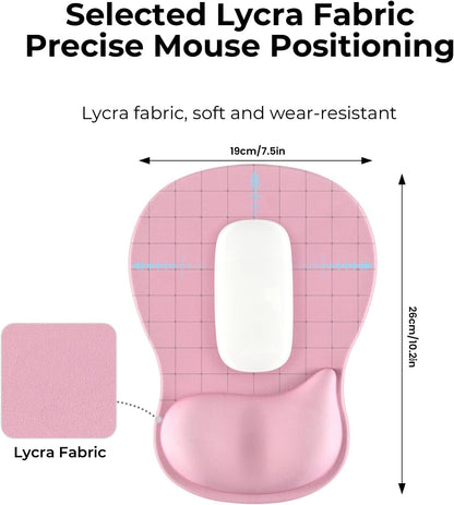 EooCoo Ergonomic Mouse Pad with Gel Wrist Rest Support, Middle Concave Design for Natural Wrist Alignment, Non-Slip Base Mousepad for Laptop, Computer, Office Desk Accessories, Carpal Tunnel Syndrome