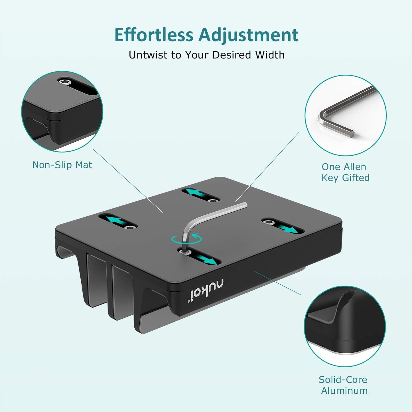 Vertical Laptop Stand - SPACEMax Adjustable GRIPLock Anti-Tip Silicone 4 Slots Aluminum Desktop Holder - Double Dock Stand - 2 Phone Slots Fits Up to 17.3” Laptops, Tablets, Phones - Silver