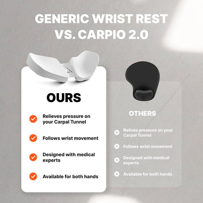 DELTAHUB Carpio 2.0 - Right-Handed Truly Ergonomic Wrist Rest for Mouse, Carpal Tunnel Support, Pain Relief, Anti-Fatigue, Easy Glide, Sleek, Office, Computer, Laptop, Gaming - Large, Black