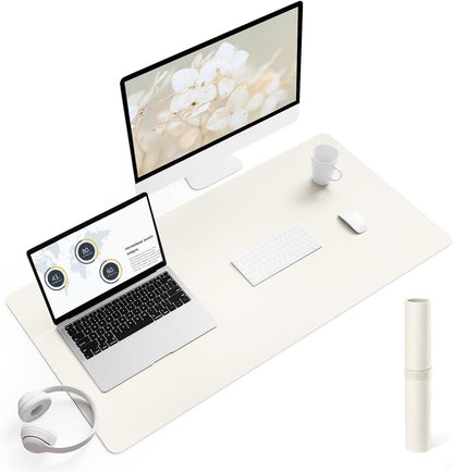 YSAGi Non-Slip Leather Desk Pad, Waterproof Laptop Computer Desk Keyboard Mat, Table Protector Blotter Mat, Large Mouse Pad for Office/Work/Home/Decor(Black, 31.5" x 15.7")