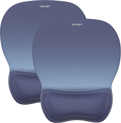 TECKNET Gel Mouse Pad with Wrist Rest, Ergonomic Office Mousepad with Wrist Support - Non-Slip & Smooth Surface Comfortable Desk Accessories Mat for Office, Gaming and Study - Gradient