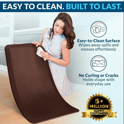 ComfiLife Anti Fatigue Floor Mat – 3/4 Inch Thick Kitchen Mats for Floor, Standing Desk Mat, Kitchen Rug – Comfort at Home, Office – Durable – Stain Resistant – Non-Slip Bottom (20" x 32", Black)
