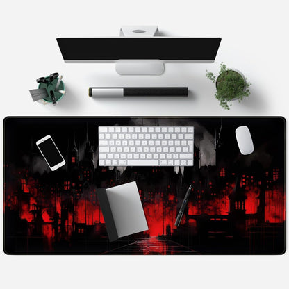 World Map Desk Mat Historical World Map Desk Pad Extra Large Computer Mouse Pad XL Black Topographic Mousepad Keyboard Pad for Desk Gaming Computer Laptop Office Non-Slip Desk Pad 31.5x11.8 in