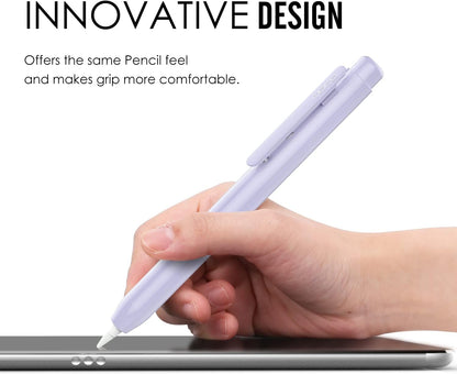 MoKo Holder Case for Apple Pencil 1st Generation, Retractable Apple Pencil 1st Case Protective iPad Pencil Sleeve Skin Cover with Sturdy Clip, Pink