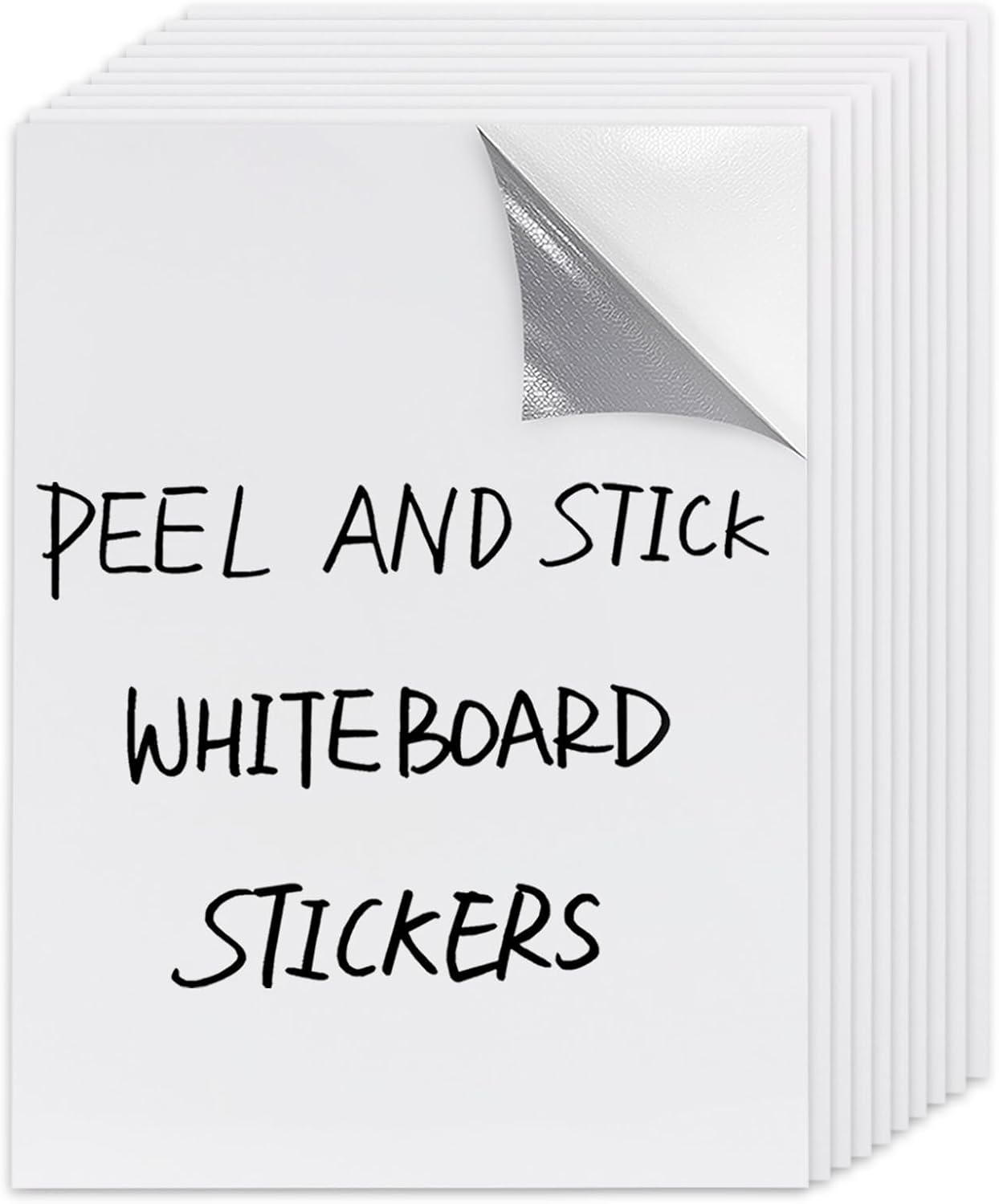 Dry Erase Board Sticker- Whiteboard Stickers-8.27''x11.69'' Removable Dry Erase Sheets- Fridge Dry Erase Paper for Wall/Desk/Refrigerator/Door/Locker/Home/Office/Classroom (White-2Pcs)