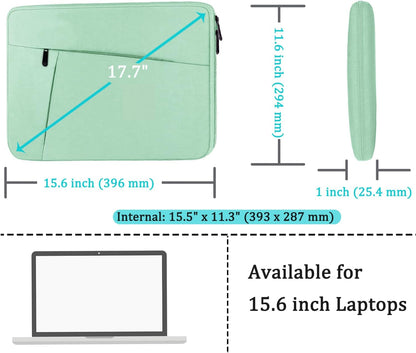 Laptop Case Sleeve 15.6 inch, Durable Shockproof Protective Computer Carrying Cover with Front Pocket, Briefcase Handbags Laptop Sleeve Bag for 15.6 inch HP, Dell, Acer, Asus, Notebook, Black