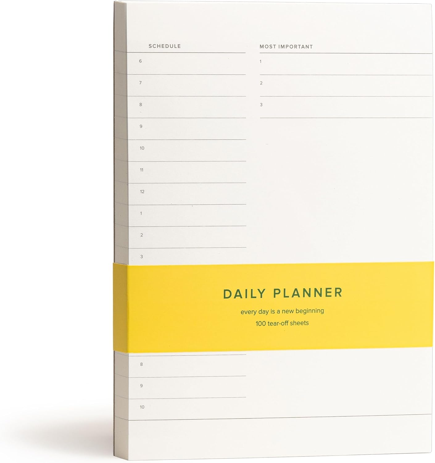 Daily To-Do List Notepad – Desk Pad for Work and Study, Lime, 8.25x5.85 Inches