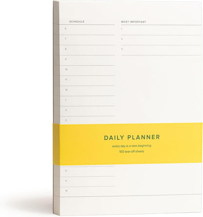 Daily To-Do List Notepad – Desk Pad for Work and Study, Lime, 8.25x5.85 Inches