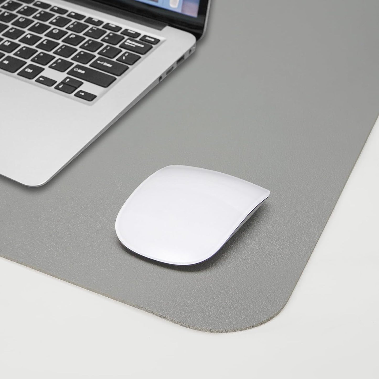 AFIING Large Desk Mat 47" x 17", Dual-Sided Natural Cork & PU Leather Desk Pad, Non-Slip Waterproof Mouse Pad for Office, Home & Gaming, Black