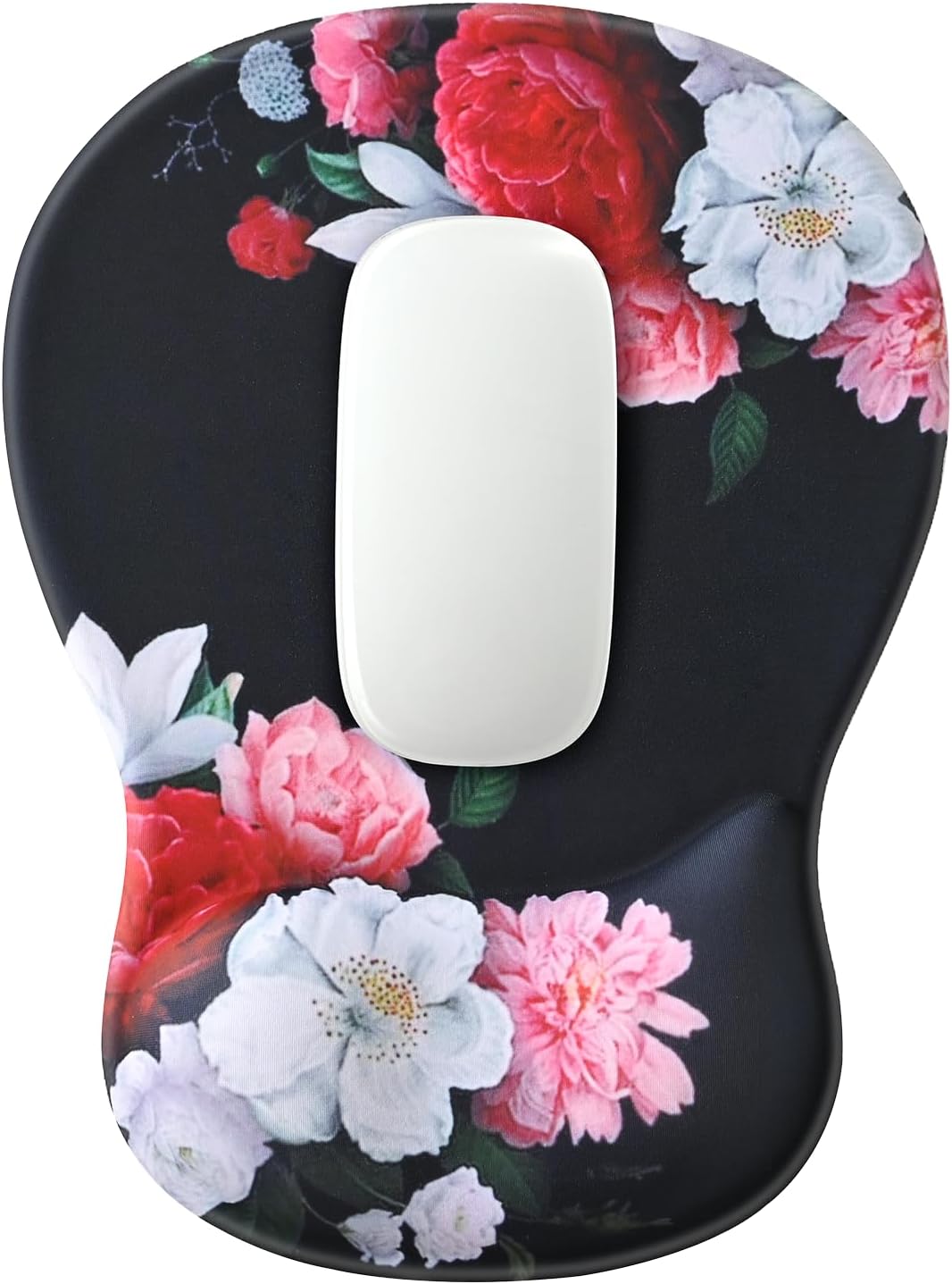 EooCoo Ergonomic Mouse Pad with Gel Wrist Rest Support, Middle Concave Design for Natural Wrist Alignment, Non-Slip Base Mousepad for Laptop, Computer, Office Desk Accessories, Carpal Tunnel Syndrome