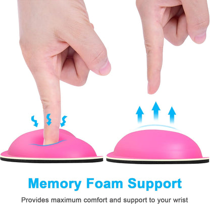 Dapesuom Mouse Wrist Rest, Ergonomic Memory Foam Mouse Wrist for Computer Desk Mats Support, PU Leather Hand Rest Pad Cushion for Gaming, Laptop, Men, Women, Pain Relief & Easy Typing, Black