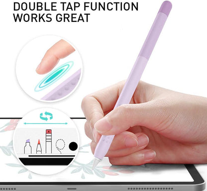 Delidigi for Apple Pencil Pro Case (2024) & Apple Pencil 2nd Generation Sleeve,Soft Silicone Grip Cover,Magnetic Charging Compatible,Double Tap Support,Gradient Color Design