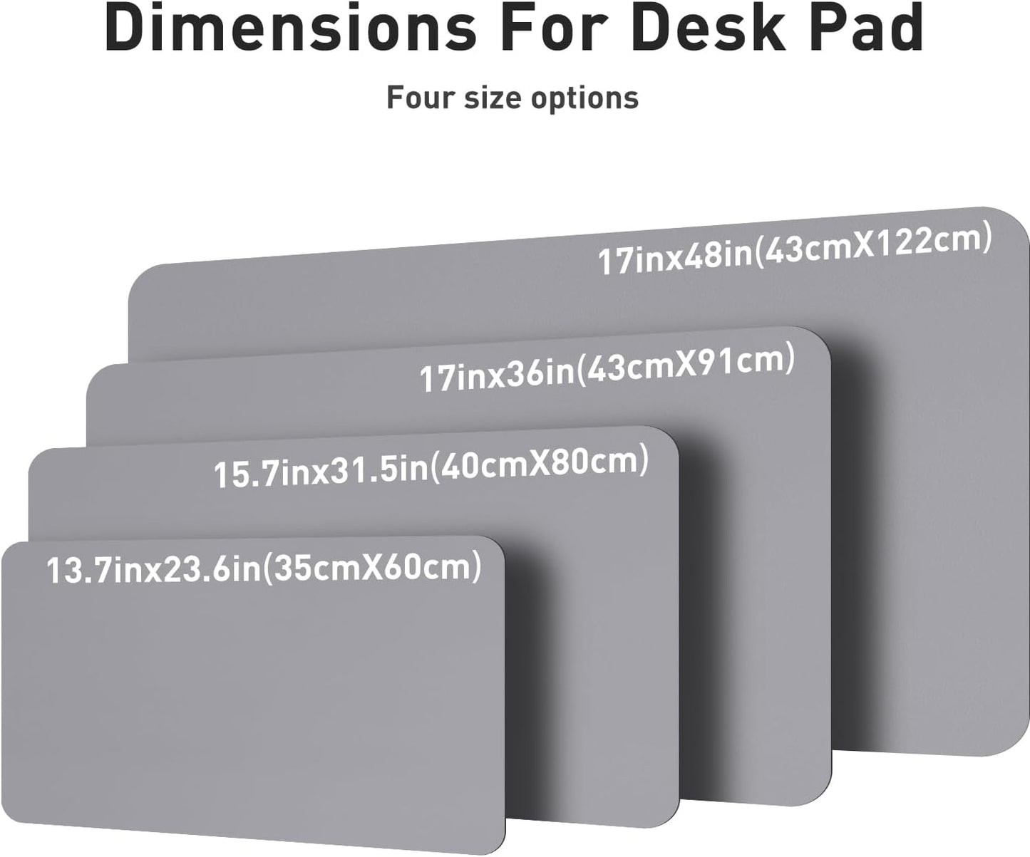 Aothia Leather Desk Pad Protector, Mouse Pad, Office Desk Mat, Non-Slip PU Leather Desk Blotter, Laptop Desk Pad, Waterproof Desk Writing Pad for Office and Home (Brown,23.6" x 13.7") - Colors B
