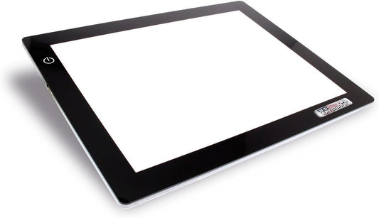 U.S. Art Supply Lightmaster USB Powered 18.75" Diagonal Pro Artist Size (A4) 9"x12" LED Lightbox Board - 5-Volt Light Bright Thin 3/8" Profile LED Light Box Pad with 110V AC Power Adapter, USB Adapter