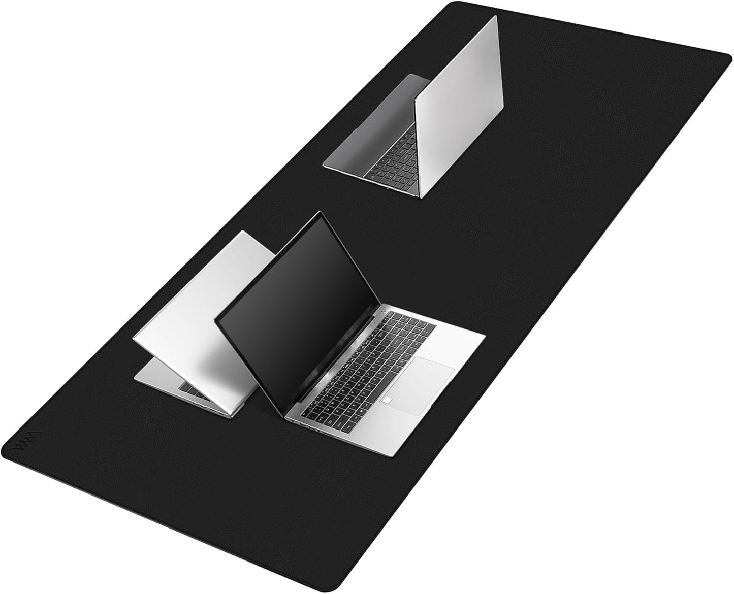Vyaaa PU Leather & Cork Desk Mat, 39.4"x15.7" Dual Sided Computer Desk mat, Waterproof Large Mouse Pad, Non-Slip Office Desk pad, Office Desk Protector for Work/Gaming/Home (Black)
