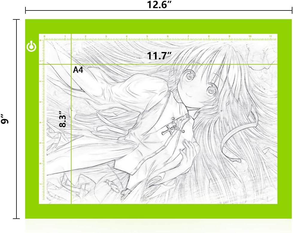 LitEnergy A3 Copy Light Board Tracing Box, Ultra-Thin Adjustable Drawing Tablet USB Power Artcraft LED Tracer Pad for Diamond Art Painting Accessories, Streaming, Sketching, Animation, Stenciling