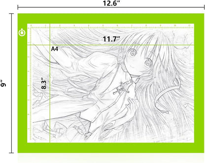 LitEnergy A3 Copy Light Board Tracing Box, Ultra-Thin Adjustable Drawing Tablet USB Power Artcraft LED Tracer Pad for Diamond Art Painting Accessories, Streaming, Sketching, Animation, Stenciling