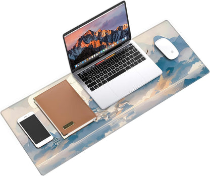 Galdas Mouse Pad For Gaming,Forest Background Pattern XXL XL Large Mouse Mat Long Extended MousePad Desk Mat Non-Slip Rubber Mice Pads Stitched Edges Thin (31.5 x 11.8 x 0.12 Inches) Tree