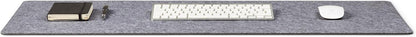 Premium Felt Desk Mat | Medium 12" x 36" | Multifunctional Desk Pad for Home Office | Light Gray