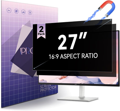 IPROKKO Laptop Privacy Screen 14 Inch 16:9 Aspect, Compatible with HP, Dell, Acer, Asus, Samsung, Lenovo Yoga & More, Removable Anti Blue Light Glare Spy Computer Monitor Filter Security Shield