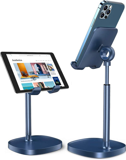 LISEN Cell Phone Stand Phone Holder for Desk Office Decor, Office Desk Accessories Women PC Gaming Essentials iPhone Stand Gadgets Men Gift for Father Fit OtterBox Case Switch iPad Air Tablet 4-10 in