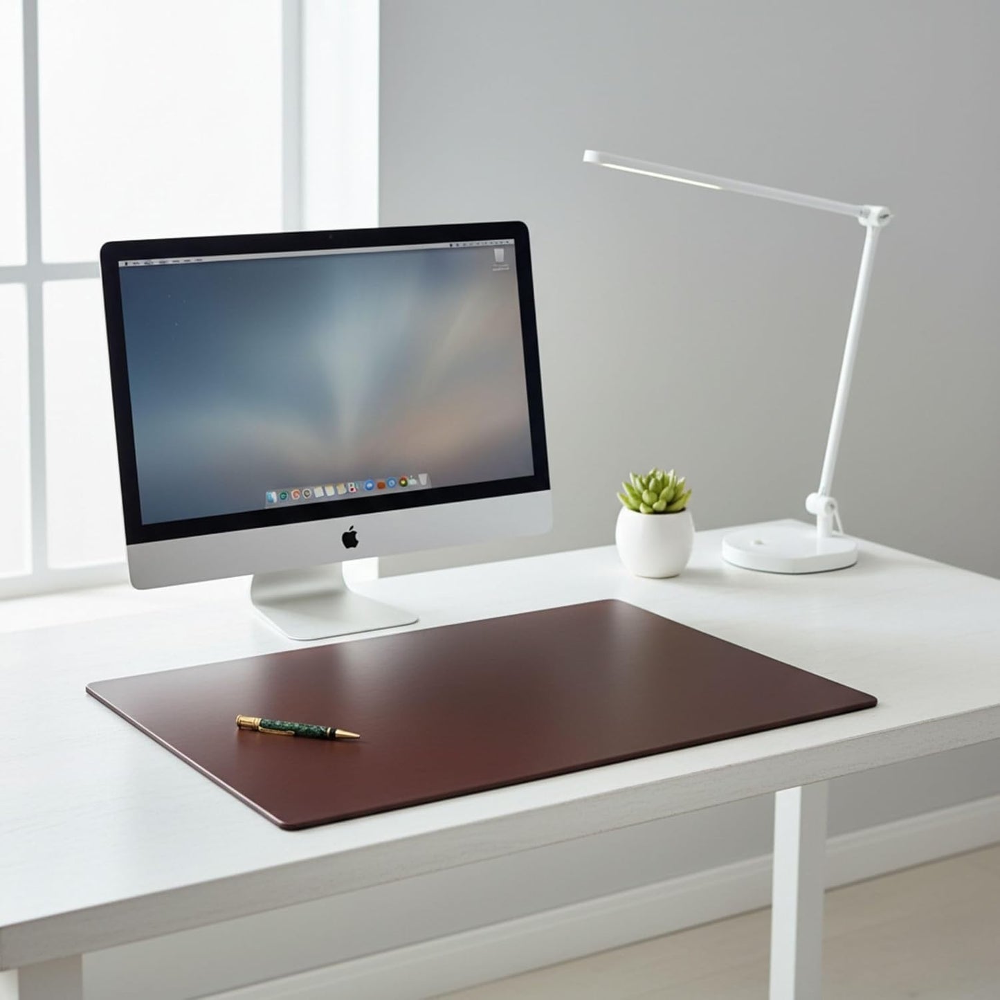 Dacasso Leather Desk Pad Without Side Rails