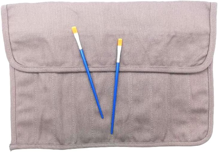 Funny live Paint Brush Holder Art Supplies, Artist Brush Holder & Storage Organizer Roll-Up Case Bag, Protect Acrylic Oil Watercolor Paintbrushes (Pink Rose 20 Slot Pockets)