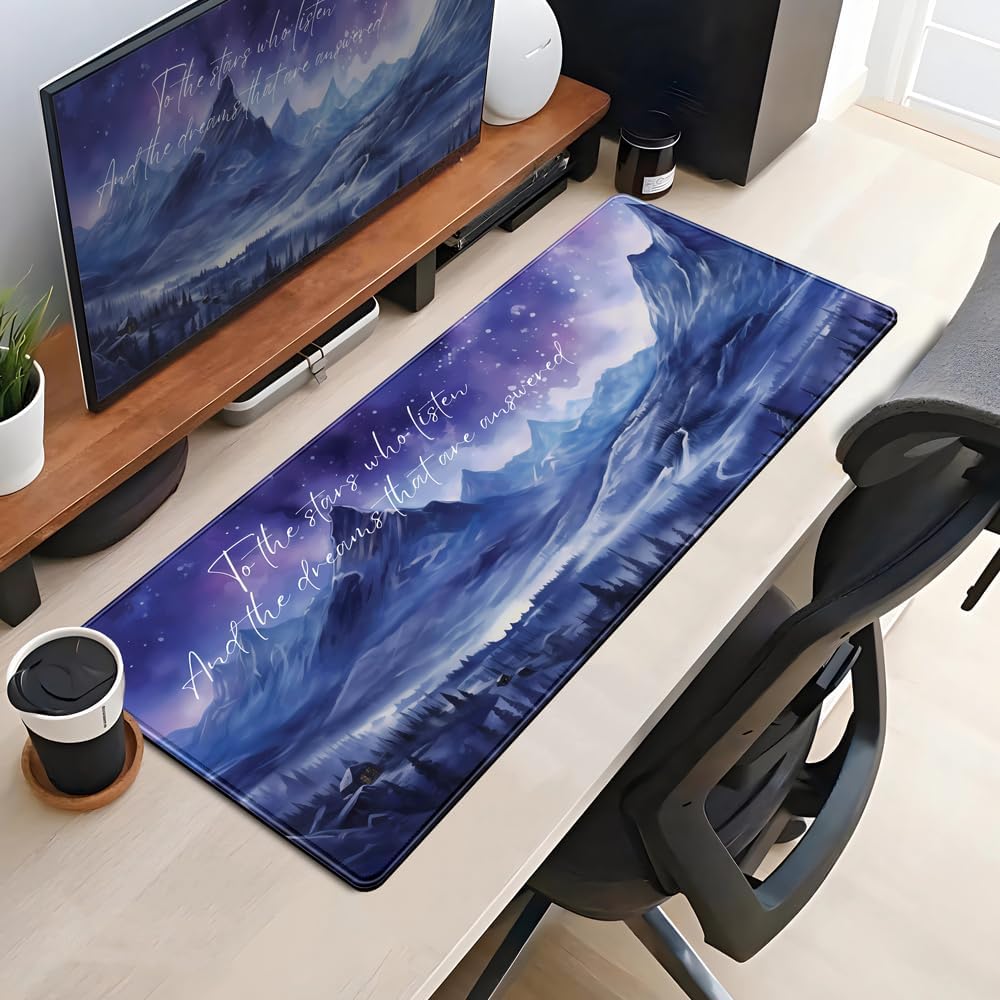 World Map Desk Mat Historical World Map Desk Pad Extra Large Computer Mouse Pad XL Black Topographic Mousepad Keyboard Pad for Desk Gaming Computer Laptop Office Non-Slip Desk Pad 31.5x11.8 in