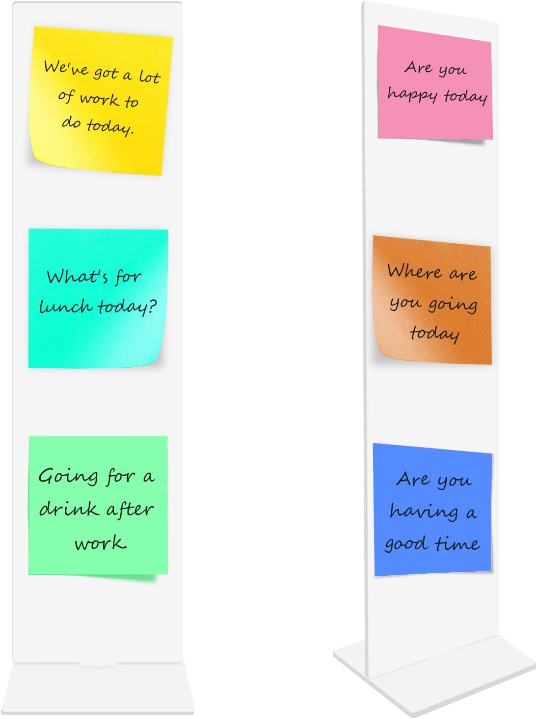 Detachable Acrylic Monitor Memo Board & Memo Message Board Holder by Computer Screen Sticky Note Stand Message Panel Reminder for Office Desk Accessories.2PCS Clear