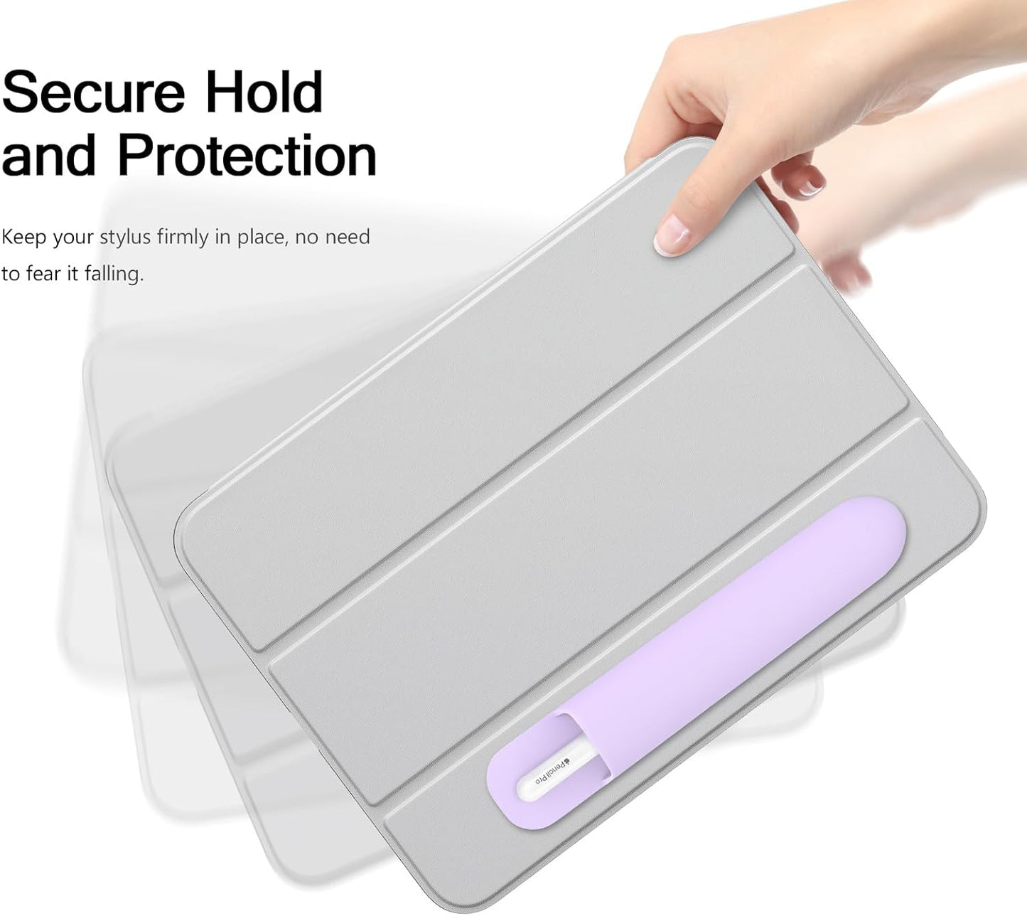 MoKo Pencil Case Holder, Adhesive Silicone Pencil Protected Sleeve Compatible with Apple Pencil Pro/ (USB-C)/ 1st/ 2nd Generation, Similarly Sized Styluses Accessories, Black