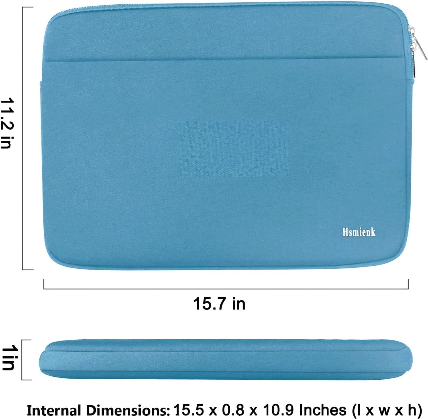 Laptop Case Sleeve 15.6 inch, Shockproof Protective Notebook Case with Accessory Pocket, Briefcase Carrying Laptop Cover for 15.6" HP, ASUS, Dell, Lenovo, Acer, Black
