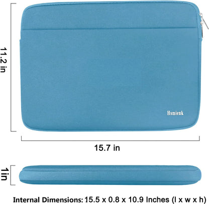 Laptop Case Sleeve 15.6 inch, Shockproof Protective Notebook Case with Accessory Pocket, Briefcase Carrying Laptop Cover for 15.6" HP, ASUS, Dell, Lenovo, Acer, Black