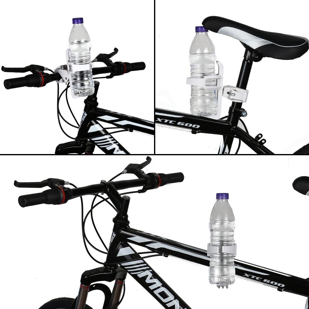 Accmor 2 Pack Bike Water Bottle Holders No Screws, Universal Bike Cup Holder, 360 Degree Rotatable Bike Water Bottle Cage, Water Bottle Holders for Kids Bike Adult Bike