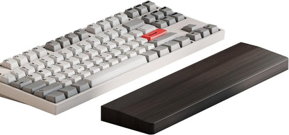 Wooden Wrist Rest, 11.8-inch Length and 22mm Thickness for Small Keyboard, Bamboo Wood Palm Rest, Ergonomic Design for Mechanical Gaming Keyboard
