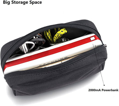 Universal Electronics/Accessories Soft Carrying Case Bag, Durable & Light-weight,Suitable for Out-going, Business, Travel and Cosmetics Kit (Small-Black)