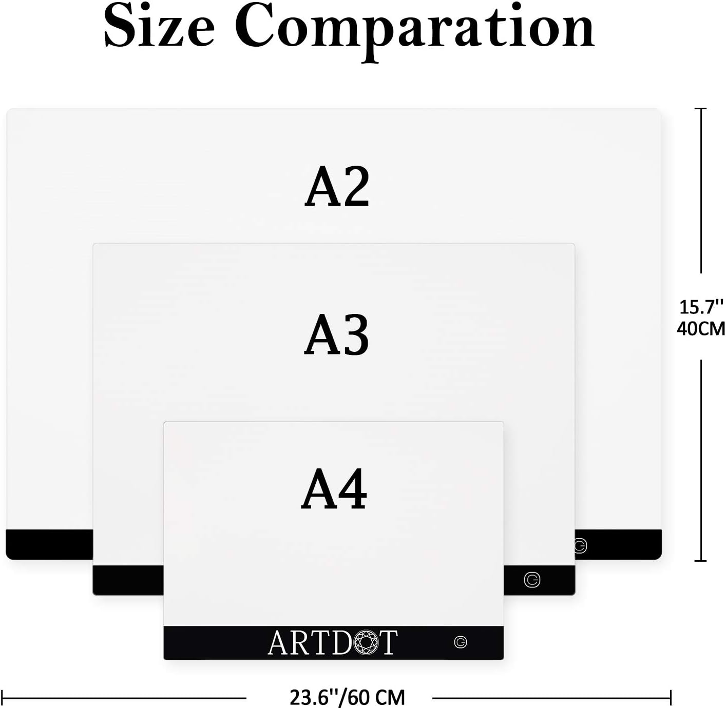 ARTDOT A3 LED Light Pad for Diamond Art Kits for Adults, USB Powered Light Board Kit, Adjustable Brightness with Diamond Painting Tools Detachable Stand and Clips