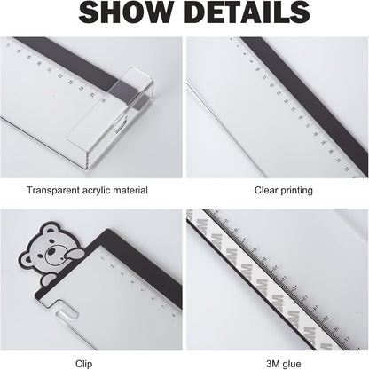 Office Desk Accessories 2pcs Multifunction Computer Monitor Memo Board - Transparent Computer Side Panel Memo Creative Monitor Side Panel Suitable for Office Home Desktop