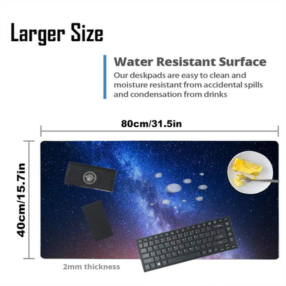 QIYI Large Mouse Pad, Cute Pink Desk Mat for Desktop, Women Girls PU Leather Desk Pad Waterproof Gaming Mousepad, Rose Gold Marble Computer Protector Writing Pad for School Office Home 31.5" x 15.7"