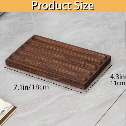 Pen Holder Organizer of Office desks,Walnut Desk Pen Stand,Wave Pen TrayOffice Accessory,Teacher Gifts,Suitable for School,Home,Office Desktop Art Accessories (Walnut-5 Grid)