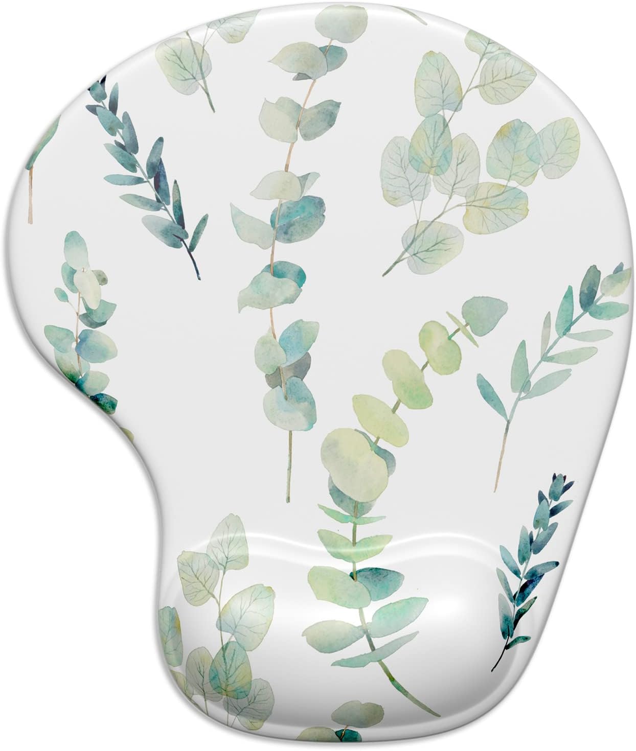 ITNRSIIET Ergonomic Mouse Pad with Gel Wrist Support Wrist Rest Smooth Surface Non-Slip PU Base Comfortable Office Supplies Pain Relief, 9.5 x 8 inches, Beach