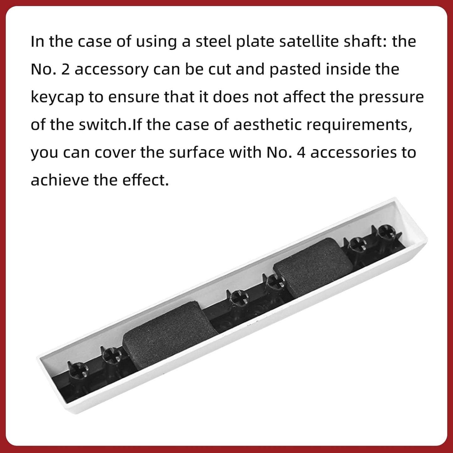 RUNJRX Keyboard Spacebar Foam,Silencer Pad for 6.25U Mechanical Keyboard Space Bar (6Pcs)