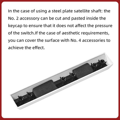 RUNJRX Keyboard Spacebar Foam,Silencer Pad for 6.25U Mechanical Keyboard Space Bar (6Pcs)