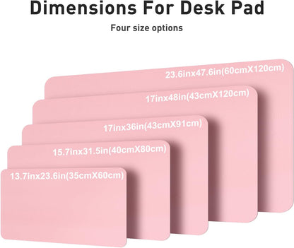 Aothia Leather Desk Pad Protector, Mouse Pad, Office Desk Mat, Non-Slip PU Leather Desk Blotter, Laptop Desk Pad, Waterproof Desk Writing Pad for Office and Home (Black,36" x 17") - Colors A
