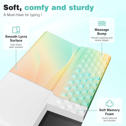 Ospelelf Tilt Keyboard Stand with Wrist Rest, Comfy Ergonomic Keyboard Riser Holder for Office Home