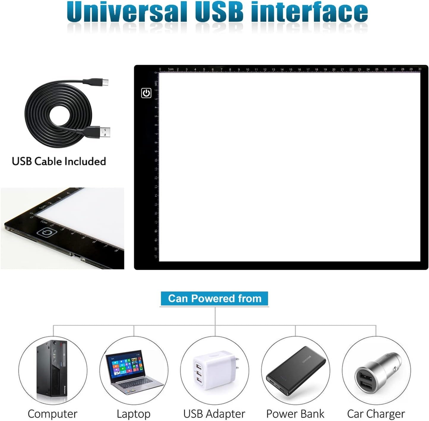 SevenFish Diamond Painting A4 Light Pad, Upgraded Light Board High Brightness No Black Dots Diamond Art Light Box for Diamond Painting Accessories, Drawing/Tracing/Craft/Sketching/Weeding Vinyl