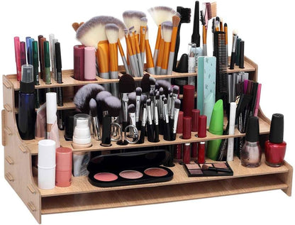 HG Art Concepts Mezzo Artist Drawing Rack - Wood Grain Laminate Multi Layer Desk Stand Professional Storage Display Organizer for Pens, Pencils, Drafting and all other Drawing Tools